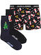 Kids' Socks 2 Pairs Boxer Christmas Giftbox Jack Jones Black Boy 12267023 Black