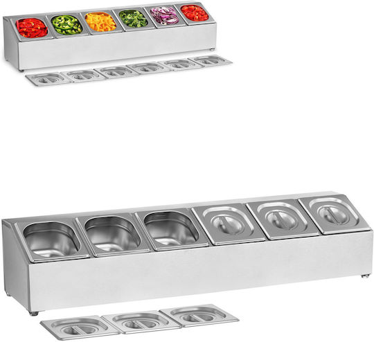 Display Stand Containers 6x Gn 1/6 + Containers Lids
