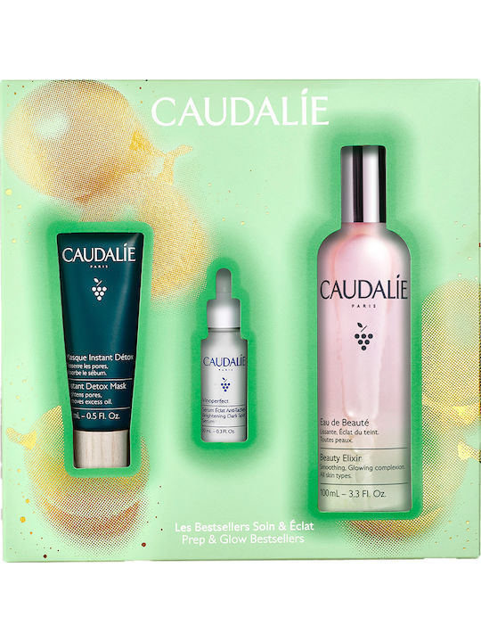 Caudalie Prep & Glow Best Sellers Skin Care Set for Brightening 3pcs