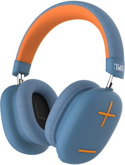 T'nB Bounce Bluetooth Wireless On Ear Headphones Light Blue