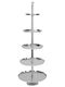 Metallic Dessert Tower Stand with 5 Tiers Silver