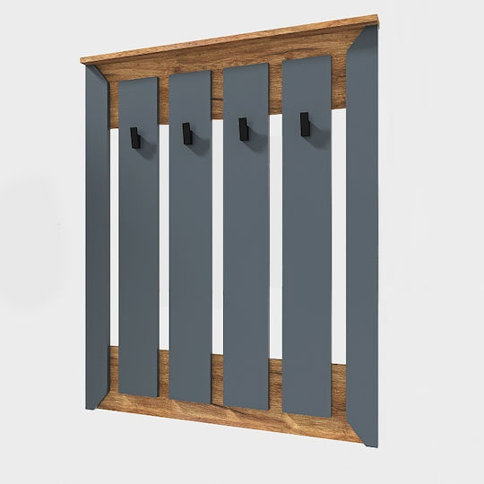 Everest Mebel Nordic-900 Дървена Стенна Закачалка С 4 Места 90x110см