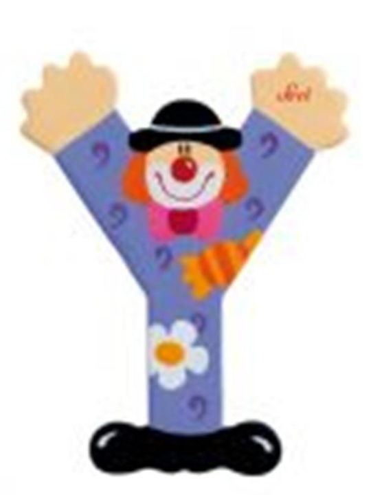 Sevi Sevi Wooden Decorative Letter Clown Y