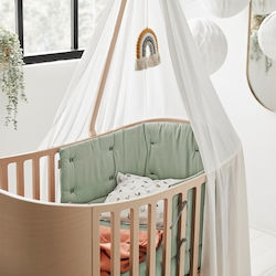 Leander Crib Bumpers Classic Inside Sage Green 158cm