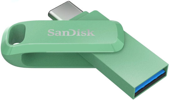 Sandisk Ultra Dual Drive Go 64GB USB 2.0 Stick με σύνδεση USB-C & USB-A Πράσινο