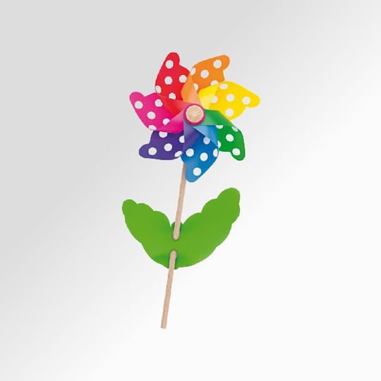 Polka Dot Rainbow Windmill Diameter 21cm & Height 58cm #00045
