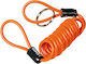 Moto Discovery 150cm Motorcycle Lock Reminder Cable in Orange