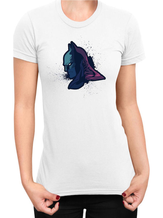 Damen T-Shirt Tralala Batman 05 Weiß