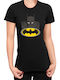 Damen T-Shirt Tralala Batman Dunkelschwarz