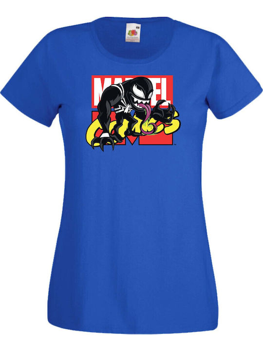 Tricou pentru femei Tralala Venom Carnage Spiderman Marvel Comics Venom Albastru