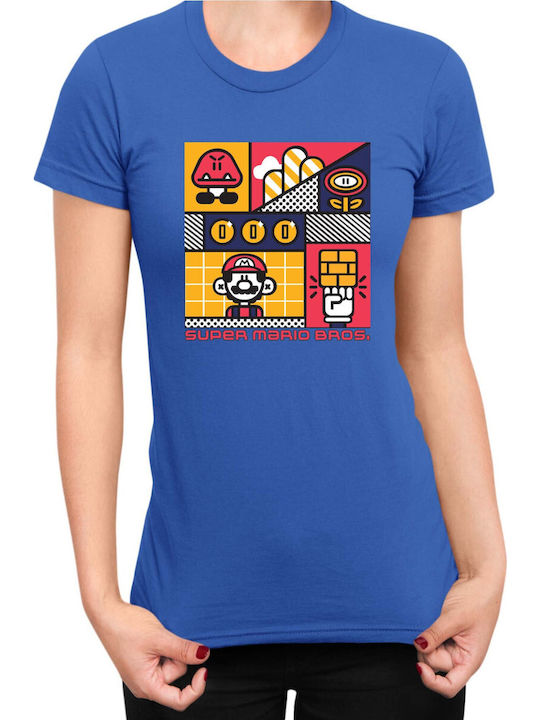 Tricou albastru pentru femei Super Mario Ninten...