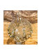 Design Glasball Transparent 8cm mit Spangly