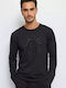 Langarmbluse Black