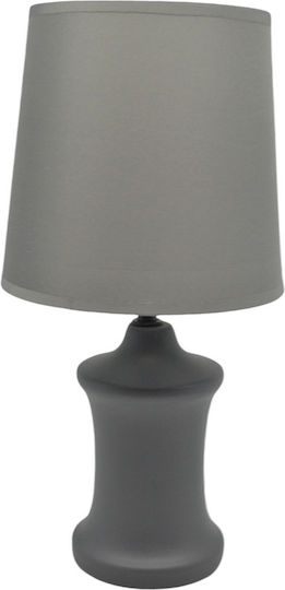 Ankor Keramik Tischlampe für Fassung E14 mit Gray Schirm und Basis Ankor Keramik Tischlampe für Fassung E14 mit Gray Schirm und Basis