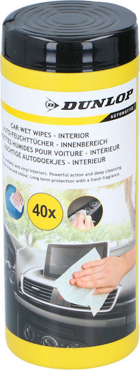 Dunlop Auto Cleaning Wet Wipes 40 Pcs