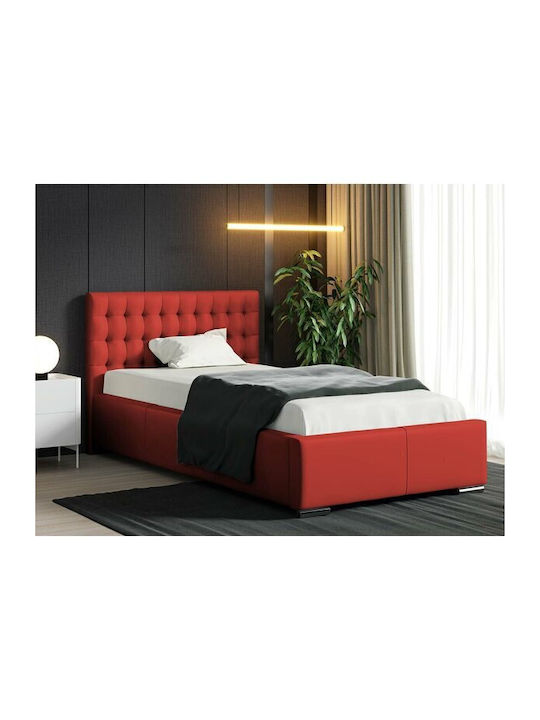 Baltimore 104 Bed Single Upholstered with Leath...