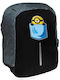 Takeposition School Bag Backpack Junior High-High School Anime Pocket Minnion with Water Bottle Holder