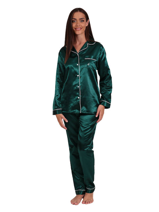 Lydia Creations Winter Women's Pyjama Set Satin...