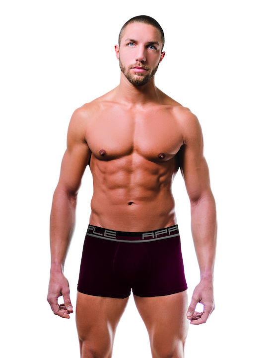 Apple Boxer Herren Boxershorts Bordeaux 1Packung