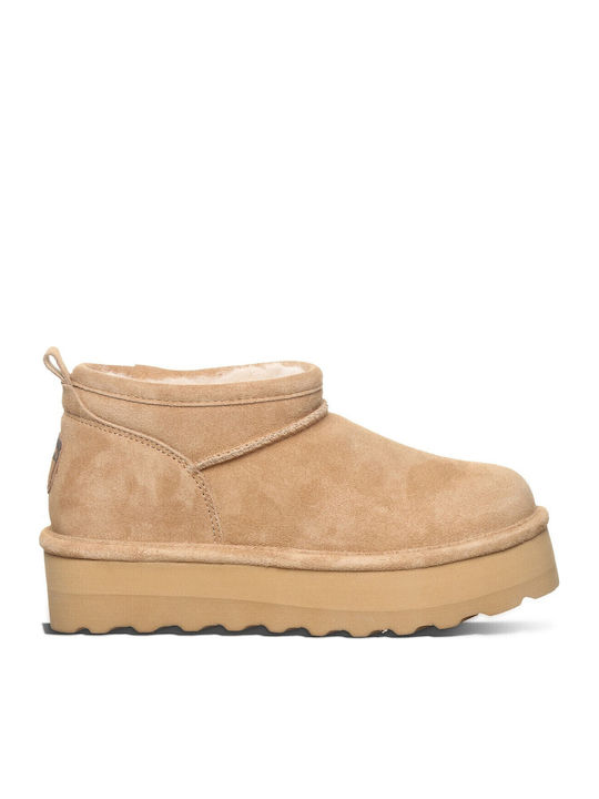Bearpaw Δερμάτινα Γυναικεία Μποτάκια με Πλατφόρ...