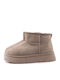 Women's Ankle Boots with Fur Brown