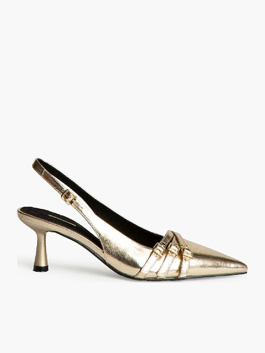 Pumps mit Riemchen Goldene
