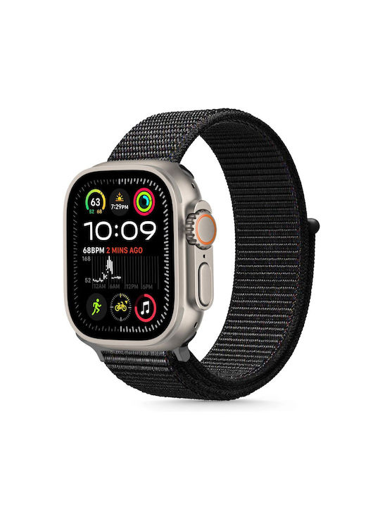 Tech-Protect Каишка Текстил Черен (Apple Watch 6, 7, 8, 9, 10, SE, Ultra 1, 2)