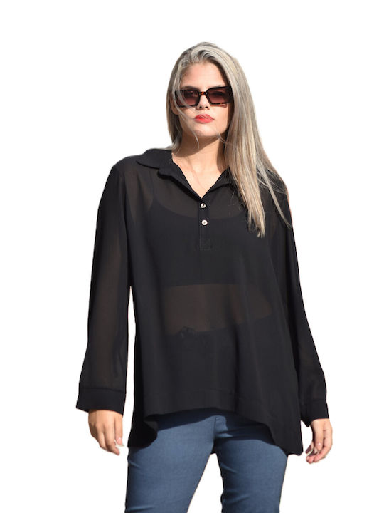 Honey Women's Long Sleeve Shirt Black