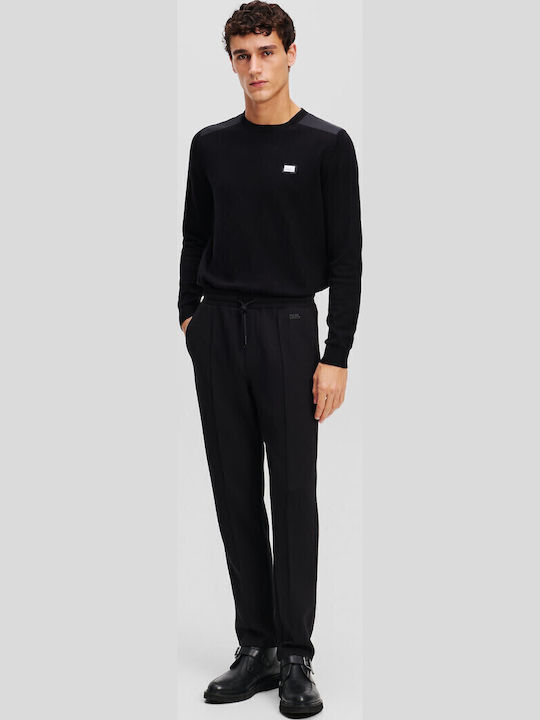 Pantaloni de trening cu Elastic Negru