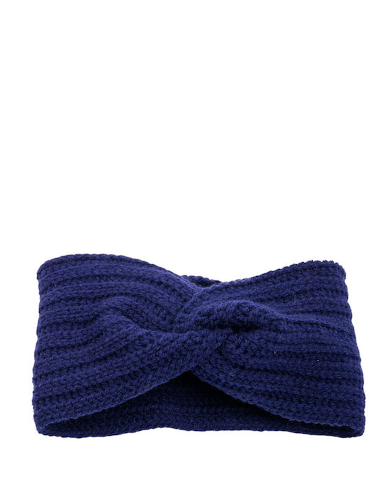 Headband with Rib Knit in Navy Blue color