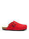 Afelpado Wollige Damen Hausschuhe Fieltro Lana Rot