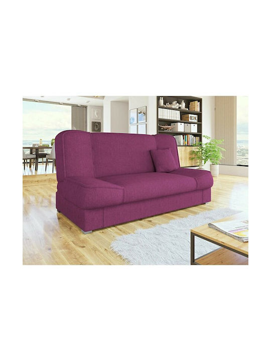 Columbus 117 Dreisitzer Sofa mit Stauraum Lila 175x80x80cm