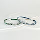 Taufzeugen-Armbänder Mama Patentante Silberdetails Blau Olive