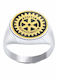 Personal Jewel Herren Ring mit Emaille aus Silber Vergoldet