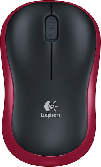 Logitech M185 (910-002237) Kabellos Mini Maus Black/Red