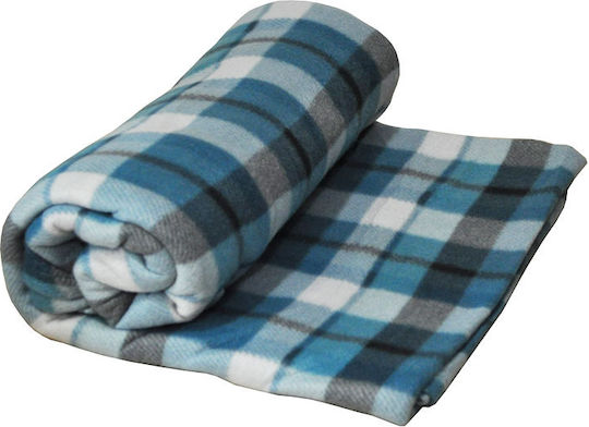 Sidirela Blanket Fleece Semi-double 190x220cm Plaid petrol-grey