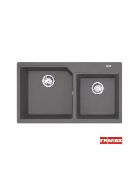 Franke Urban Ubg Ένθετος Νεροχύτης από Συνθετικό Γρανίτη Μ86xΠ50cm Stone Grey