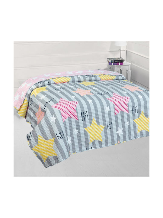 Reversible Quilt Pink Stars