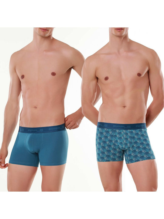 Apple Boxer Men's Boxers Petrol with Patterns 2...