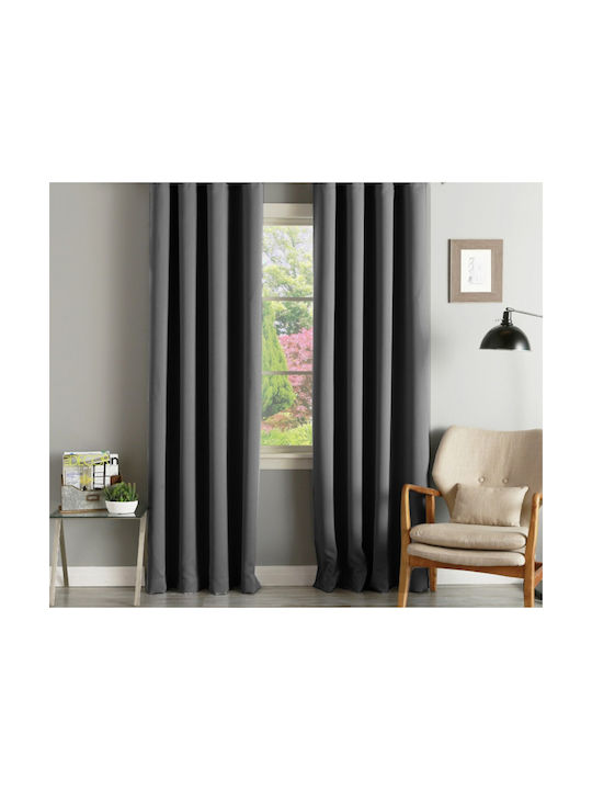Sidi Home Plast Perdea Opacitate Cu Capse Antracit 140x260cm
