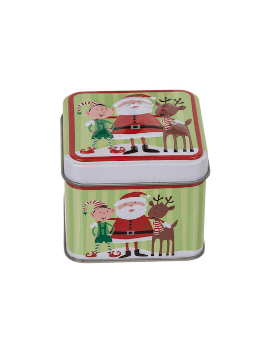 Out of the Blue Santa Friends Christmas Metal Green 7.5x6.5cm
