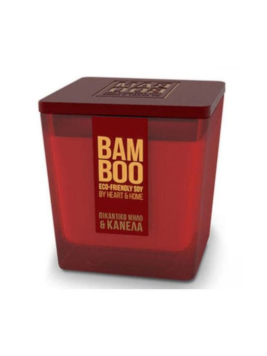 Heart & Home Lumânare Aromatică Din Soia În Borcan Cu Miros De Măr Picant Și Scorțișoară 210gr