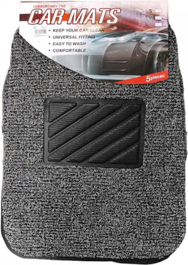 Set of Front and Rear Mats Universal 4pcs Gray