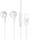 Jes In-ear Handsfree Ακουστικά με Βύσμα USB-C Λευκό