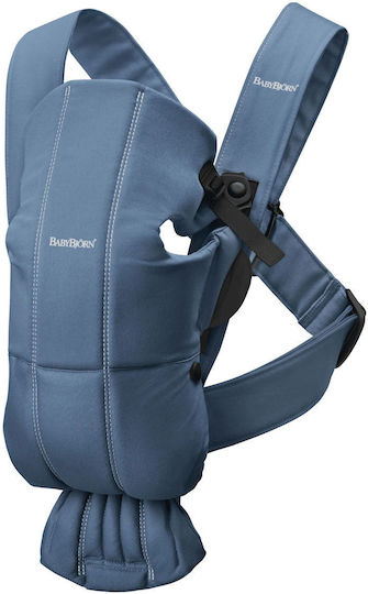 BabyBjorn Κλασικός Μάρσιπος Mini Woven Μπλε με Μέγιστο Βάρος 11kg