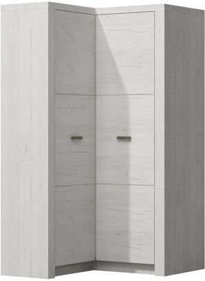 Doppeltür Kleiderschrank Ecke Stanton C111 White 106x90x192cm