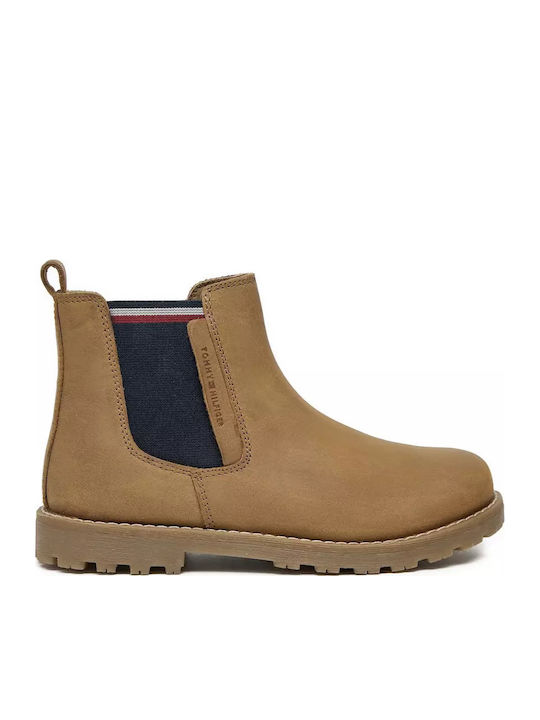 Tommy Hilfiger Kids Boots with Zipper Tabac Brown