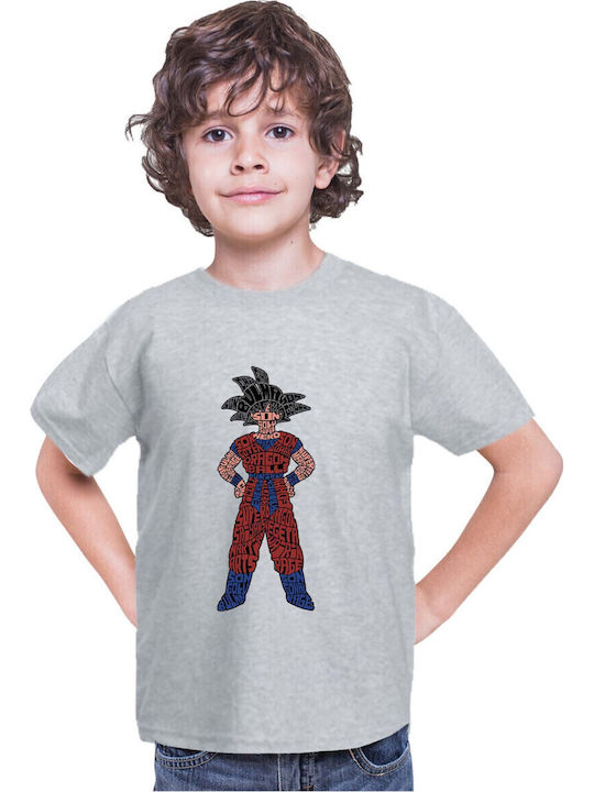 Kid T-shirt Dragon Ball Z Tralala Goku 04 Grey