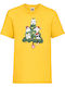Kid T-shirt Tralala Cat Christmas Tree 02 Yellow