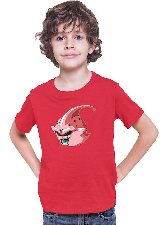 Kid T-shirt Dragon Ball Z Tralala Majin Buu 01 Red